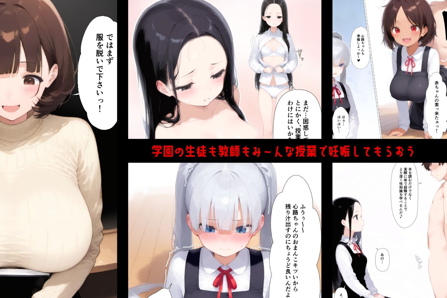 托卵学園  オカシな性教育で生徒も教師も保護者もみ〜んな托卵妊娠させちゃいました - サンプル画像 1