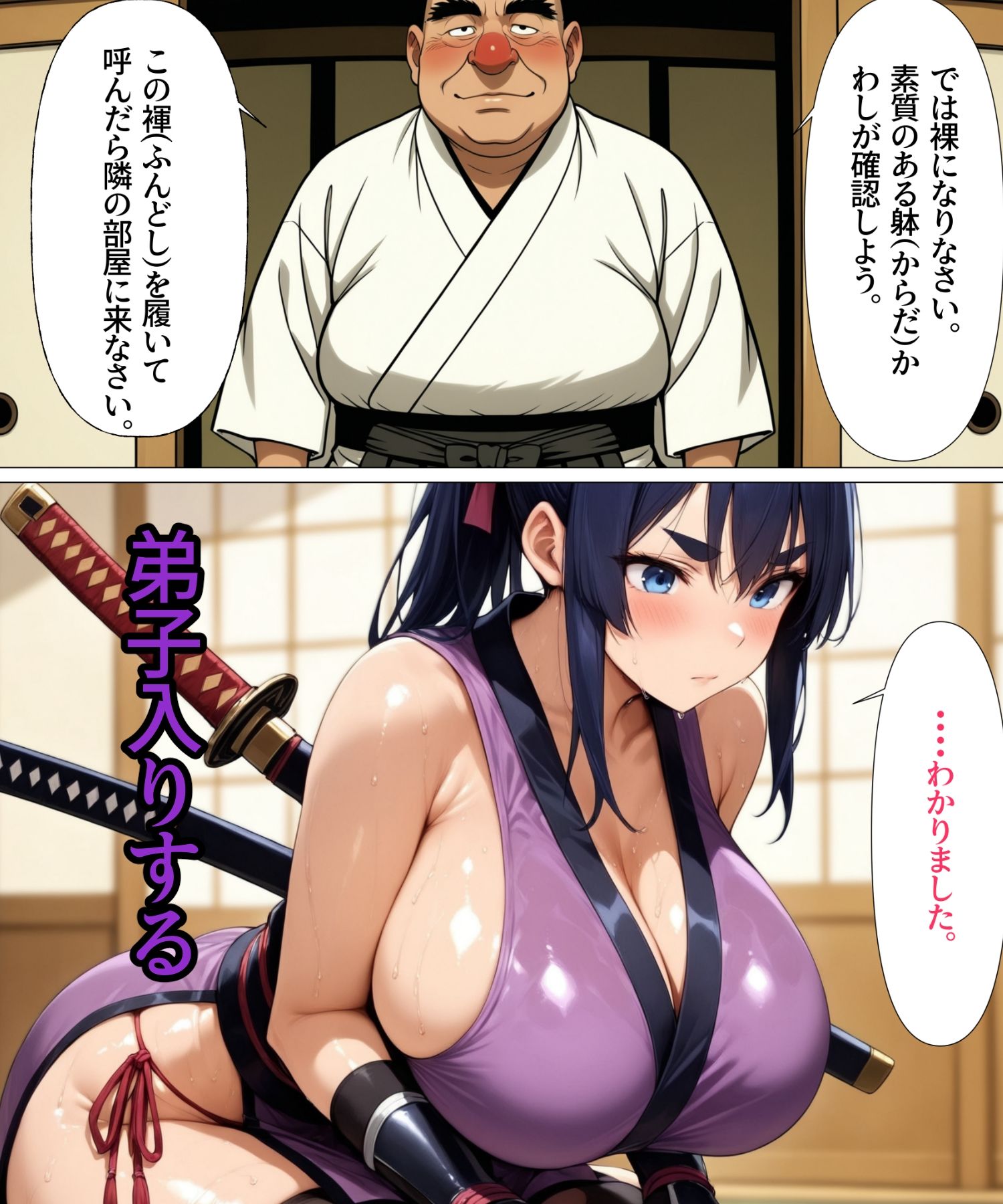 くノ一どすけべ修行  爆乳幼馴染の巻 - サンプル画像 3