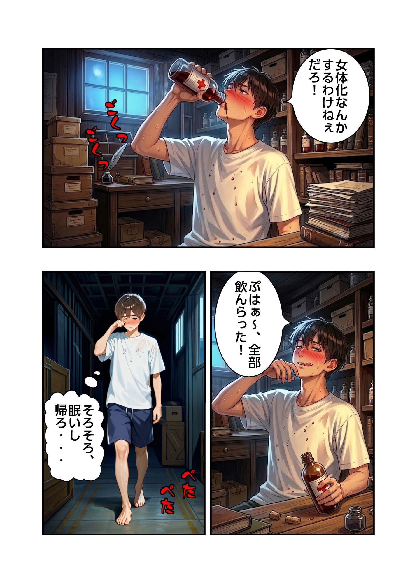 神秘の秘薬で女体化してしまった件！ - サンプル画像 2