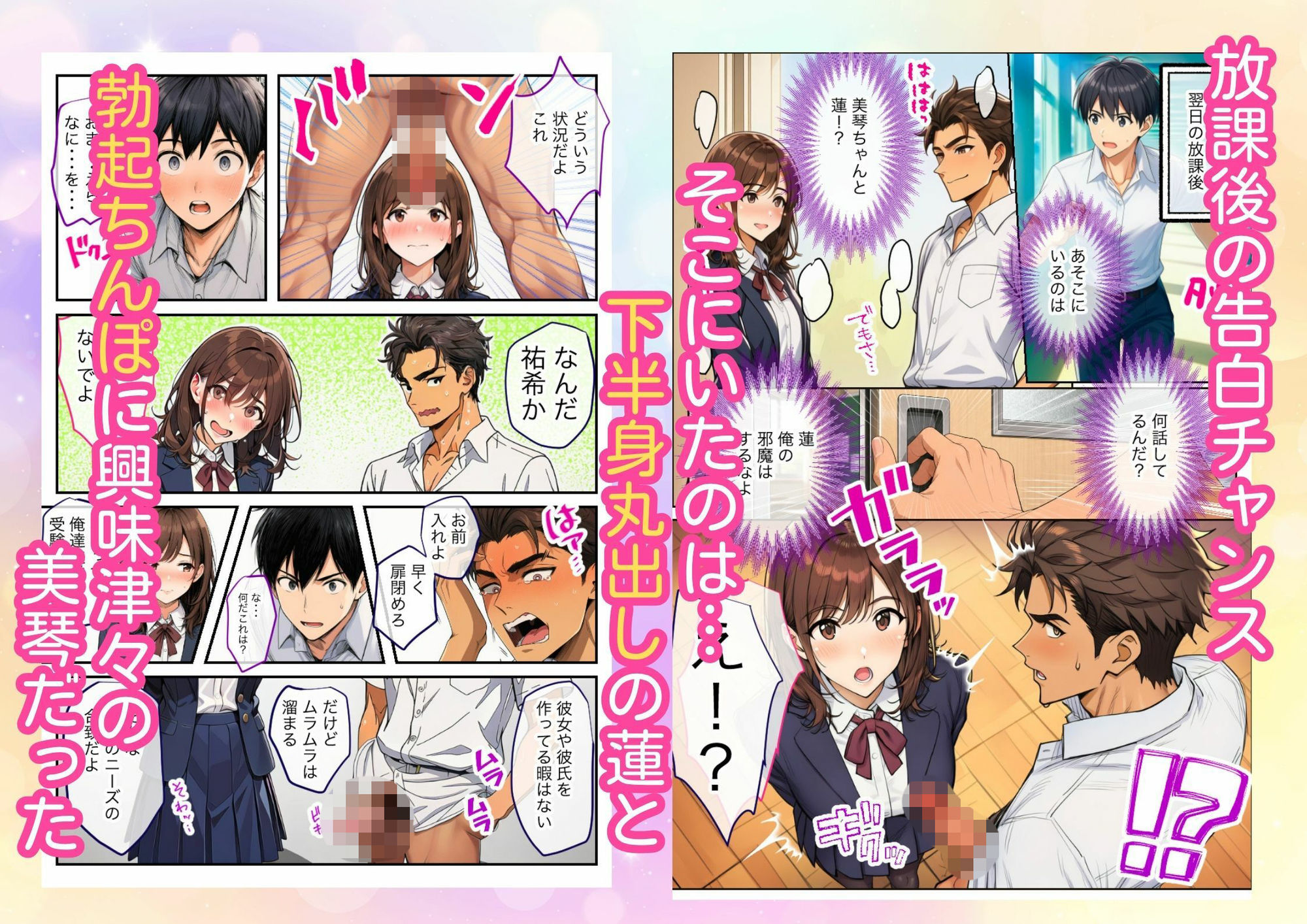 告白する日に、好きな子が親友の中出しで汚れた〜混ざれたのに勃たなかった俺のBSS寝取られ〜 - サンプル画像 3