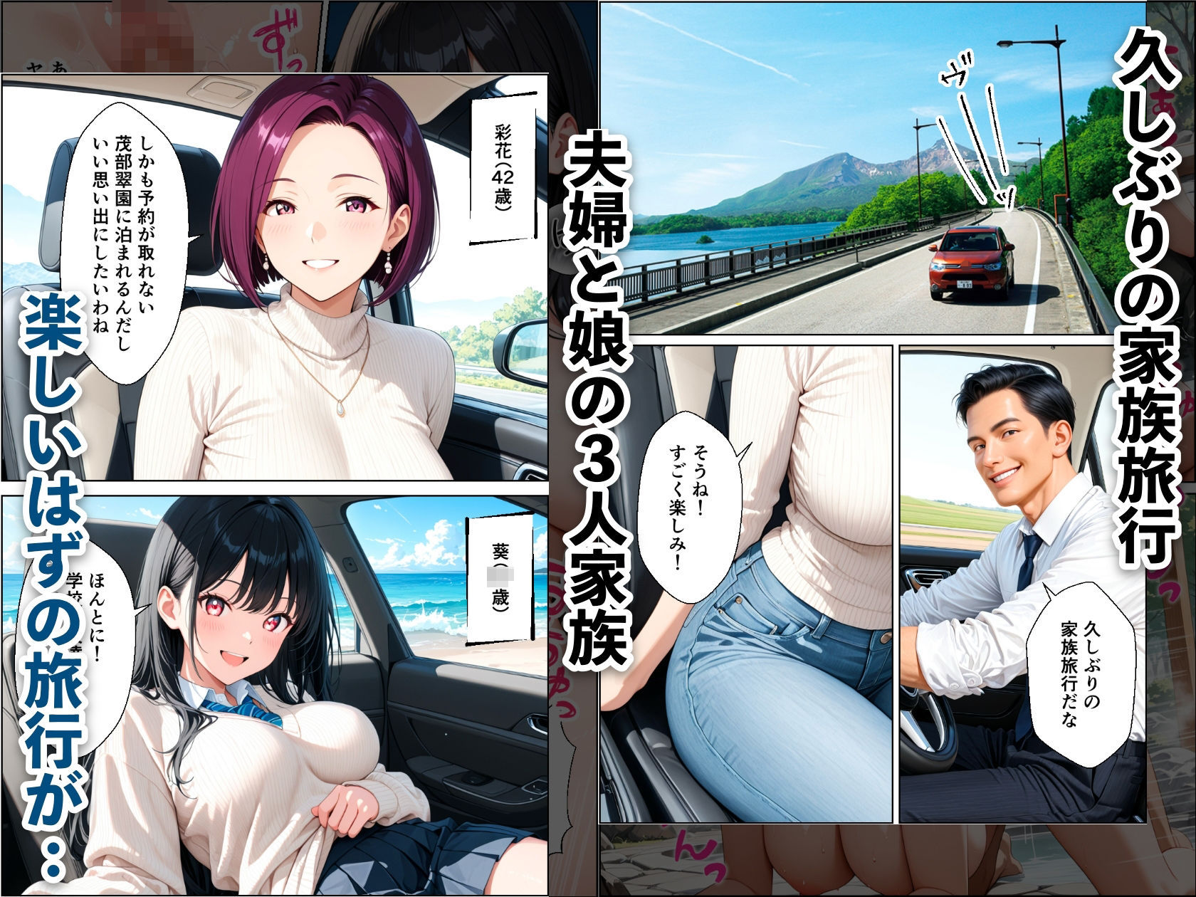 孕ませ温泉 〜元セフレの人妻と娘を堕とす温泉旅行〜 - サンプル画像 1
