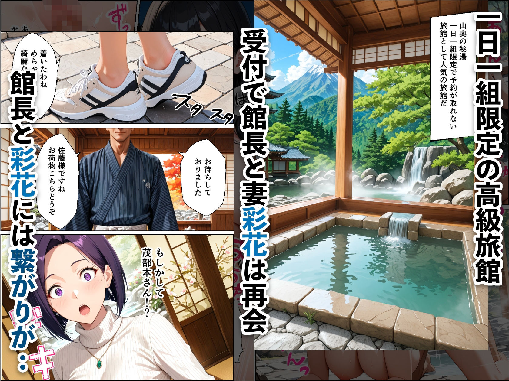 孕ませ温泉 〜元セフレの人妻と娘を堕とす温泉旅行〜 - サンプル画像 2