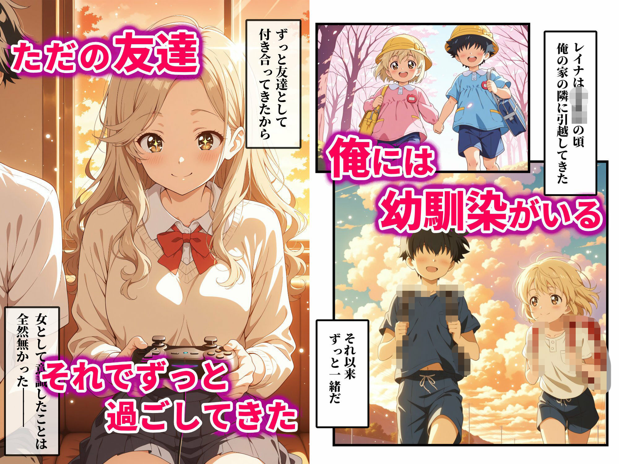 むっちりギャルに成長した幼馴染が、今でも俺の部屋に来るからセックスした話 - サンプル画像 1