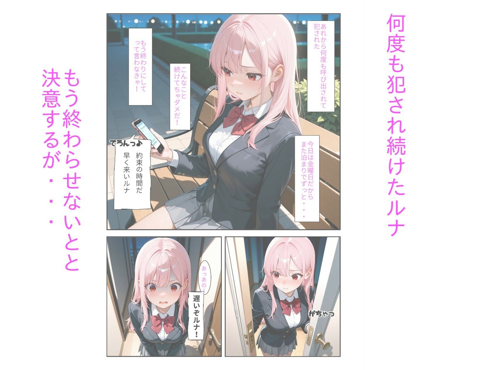 ピンク髪●Kを堕として屈服させる話 その3 - サンプル画像 1