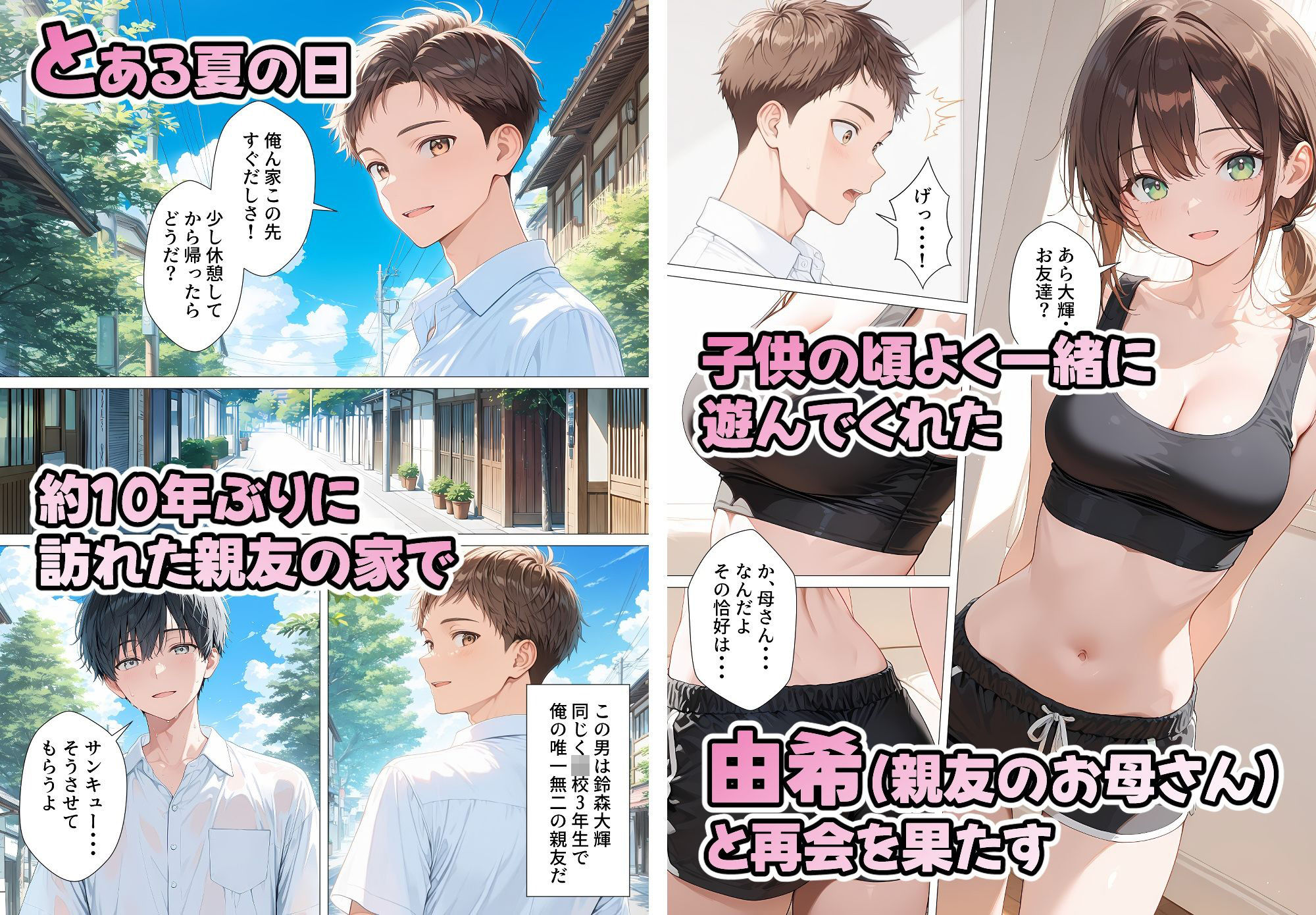 親友のお母さんに何度も種付けをした夏の夜 - サンプル画像 1