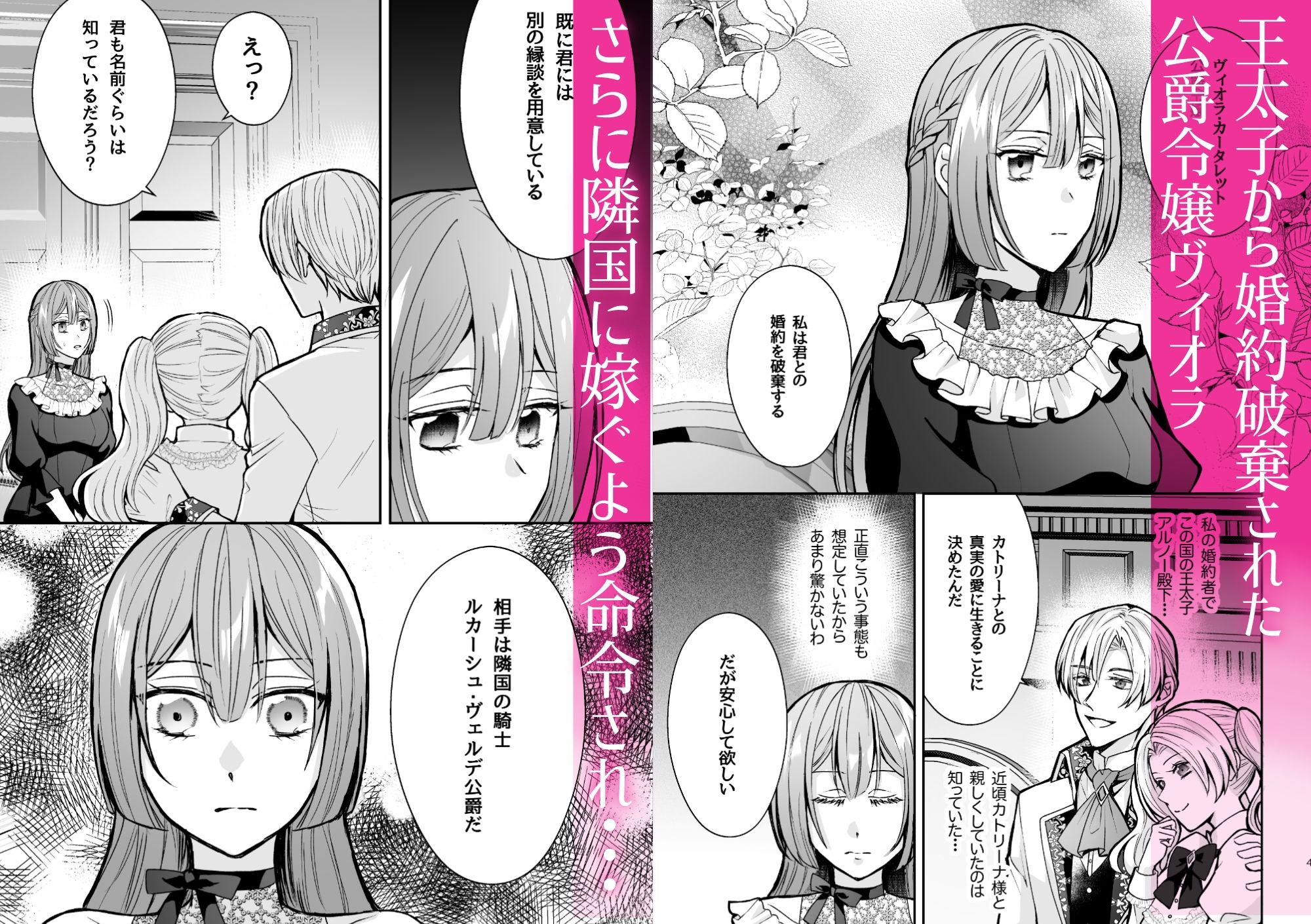 婚約破棄された令嬢は隣国の騎士に娶られる - サンプル画像 1