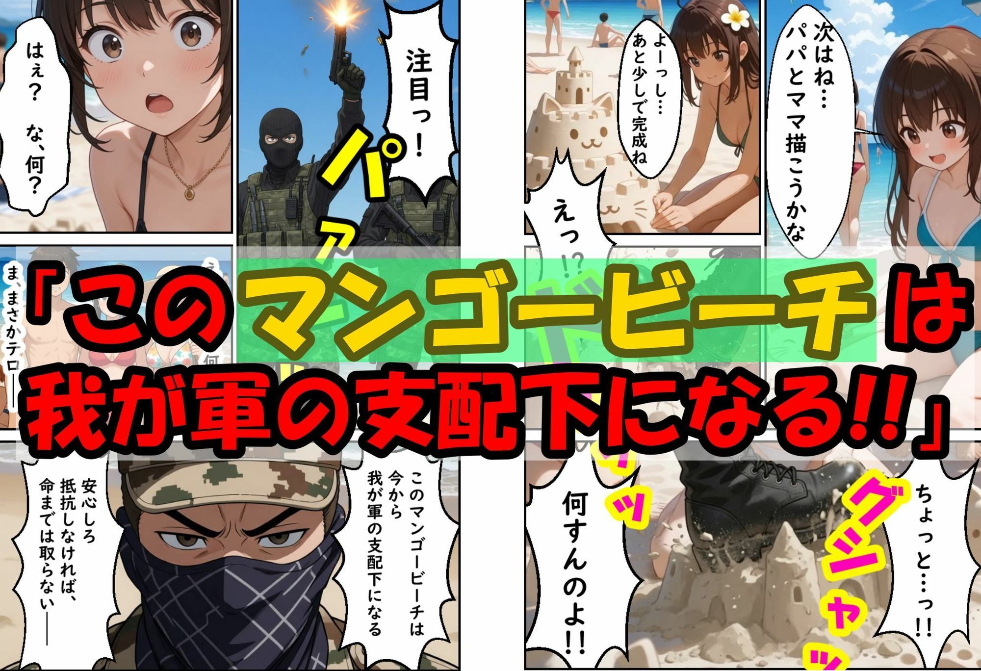 僕の新妻が海に押し寄せたテロリストに犯●れる訳がない - サンプル画像 2