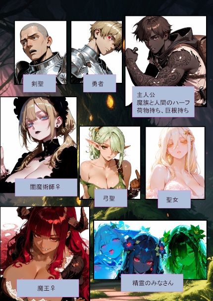 闇魔術師と魔王は巨根を味わいたい - サンプル画像 1