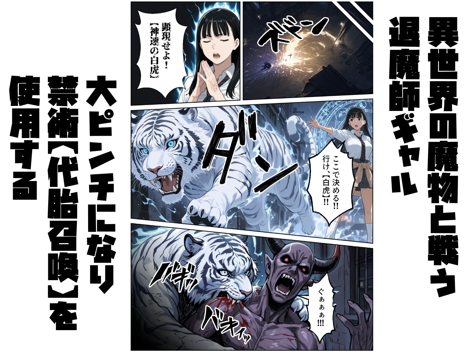 退魔師ギャルが詠唱ミスでキモオジのママになる話 - サンプル画像 2