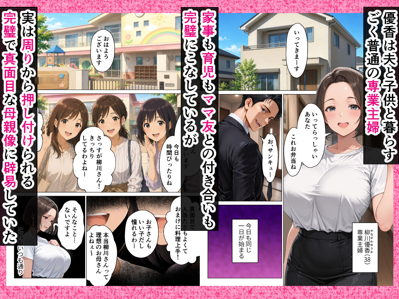 パパ友に弱みを握られ嫌々だったはずなのにデカチンの虜になって中出し懇願してしまいました - サンプル画像 1