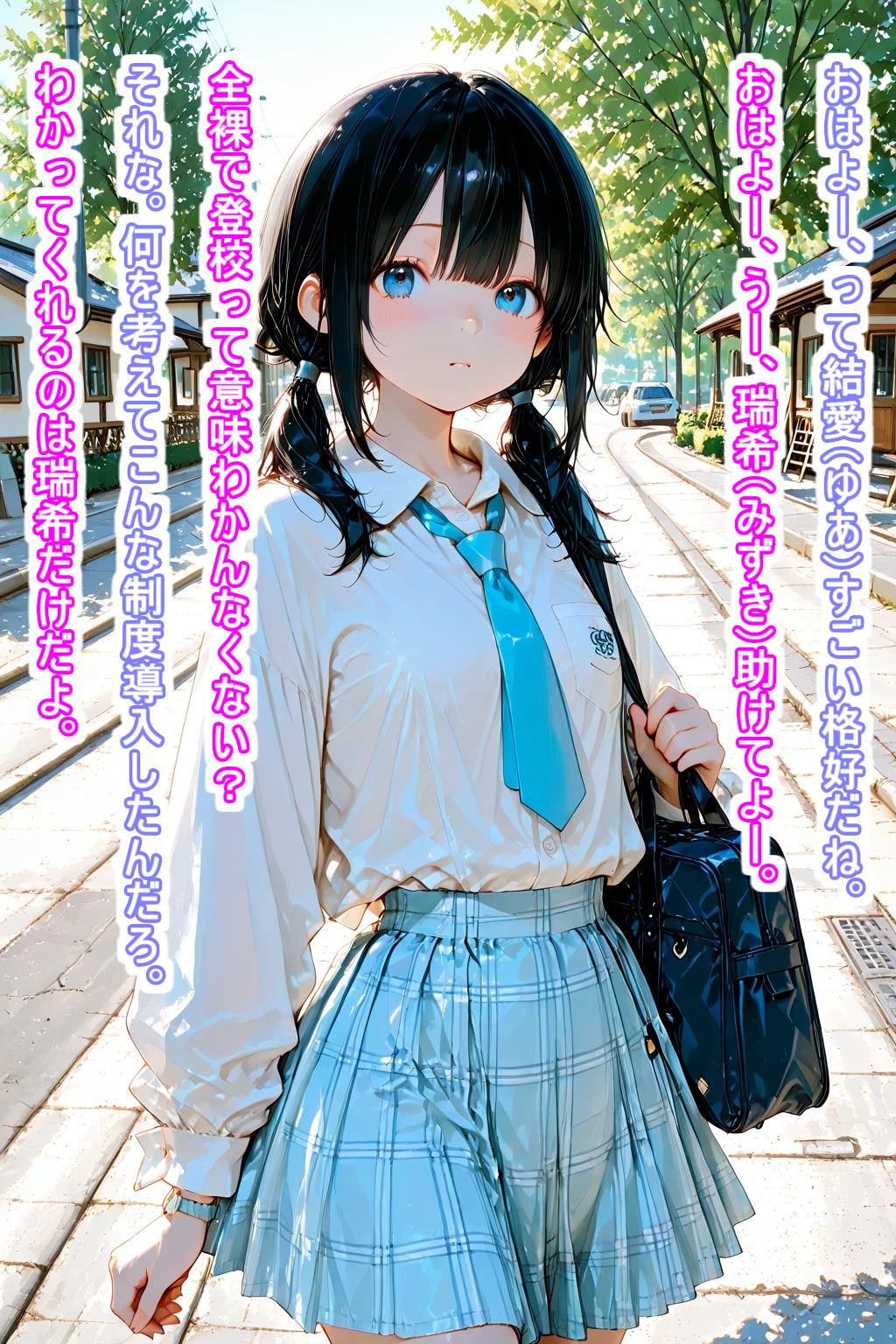 全裸登校制度  結愛の場合  〜クレイジーサイコふたなりレズ  ダリア編〜 - サンプル画像 8