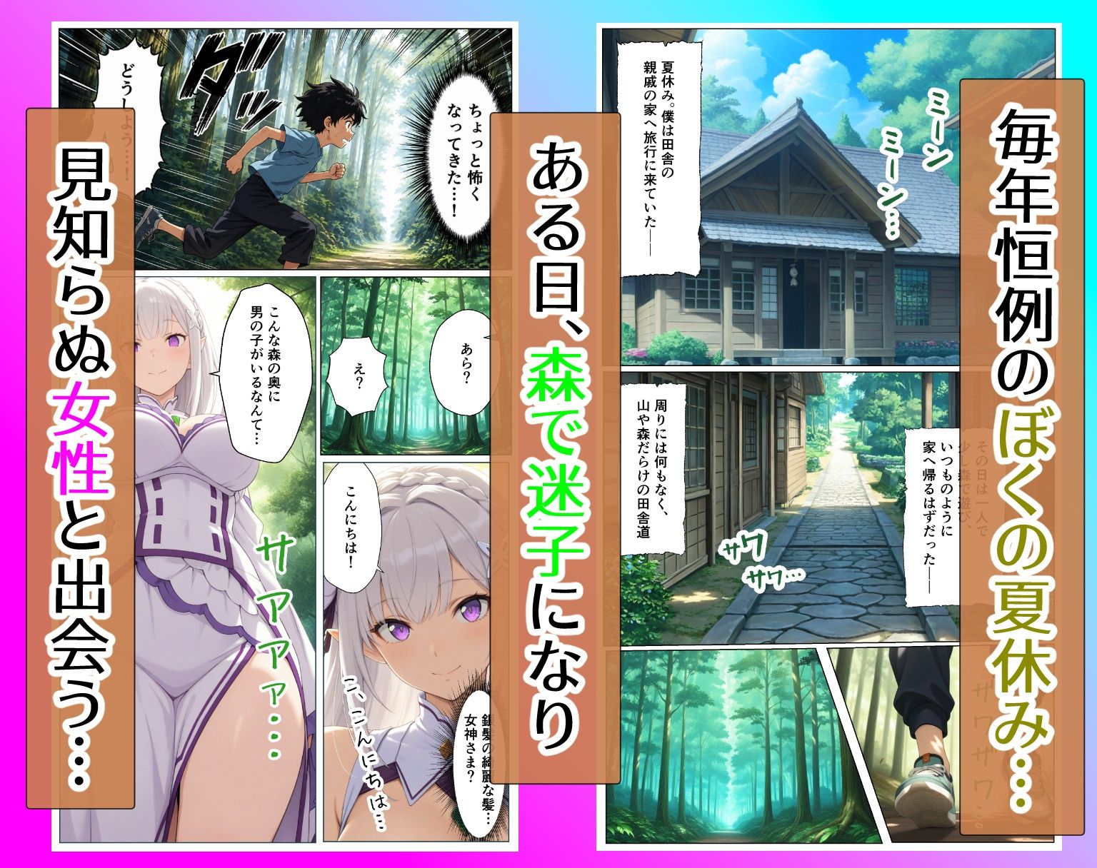 森で迷った僕を拾ったのはエ〇リアとレ〇でした〜屋敷で始まる種付け三昧の夏休み〜 - サンプル画像 1