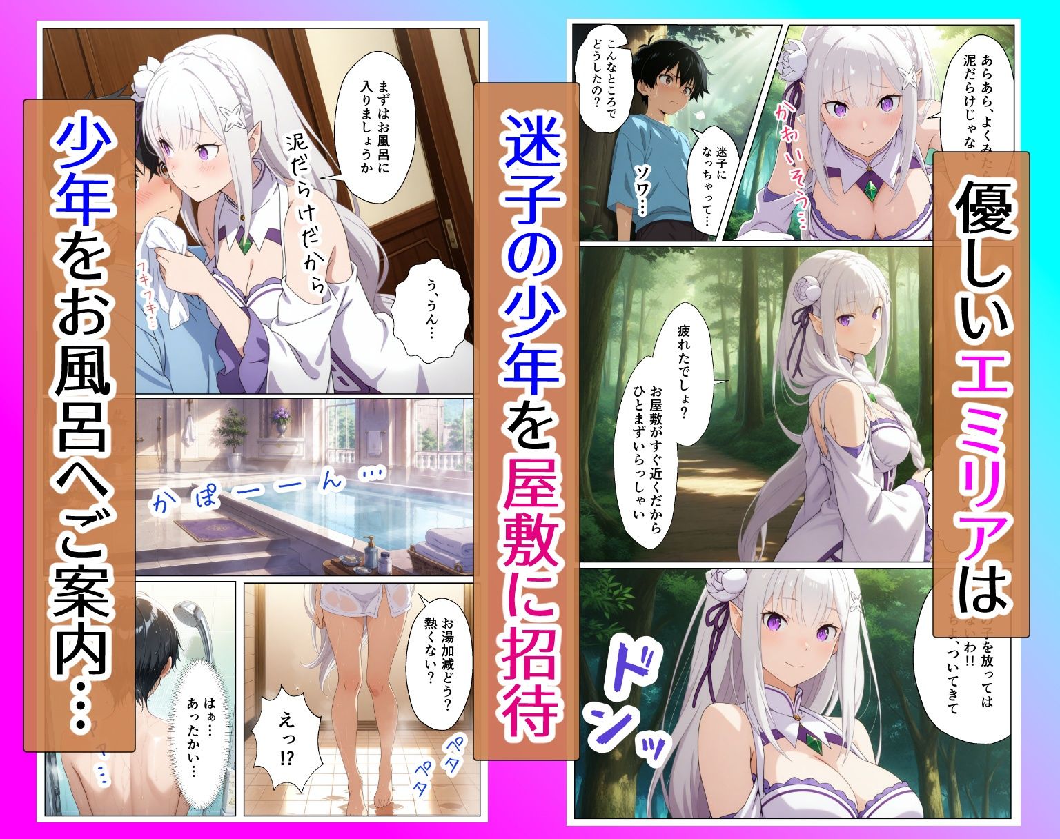 森で迷った僕を拾ったのはエ〇リアとレ〇でした〜屋敷で始まる種付け三昧の夏休み〜 - サンプル画像 2