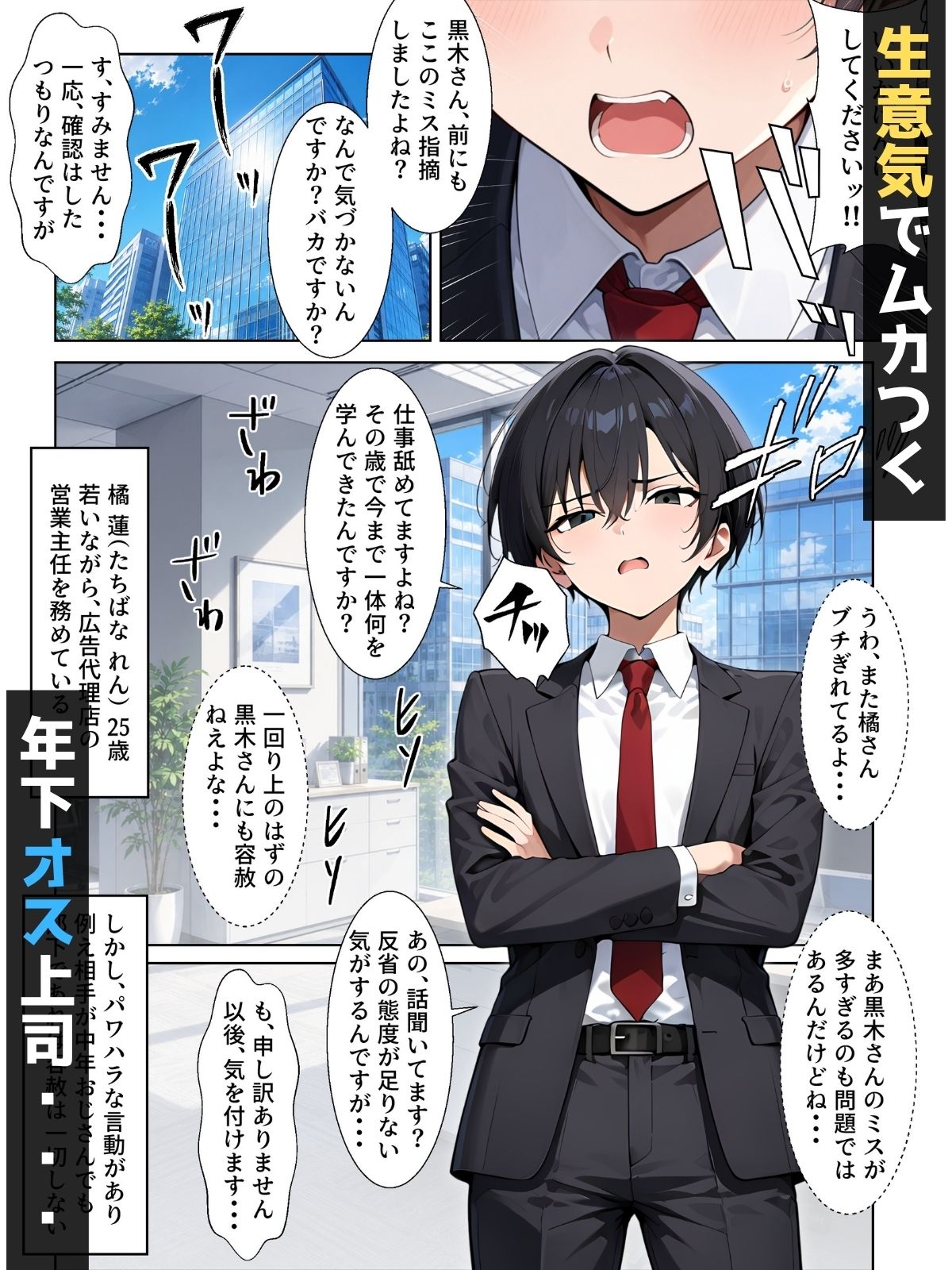 【男の娘×催●】〜Z世代のムカつく年下オス上司を常識改変〜 - サンプル画像 1