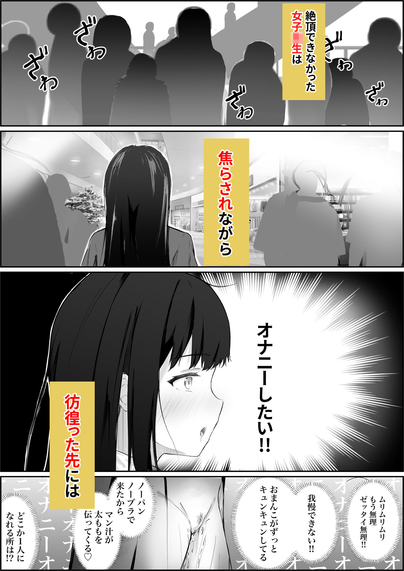野外オナニーにはまった女子校生寸止めされて彷徨って試着室で限界発情オナニー - サンプル画像 3