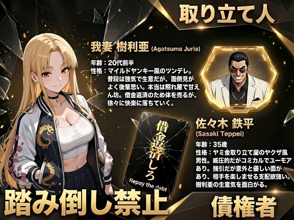 【高画質版】借金ツンデレヤンキーの快楽返済 〜コテコテ闇金ヤクザとの甘い夜〜 - サンプル画像 1