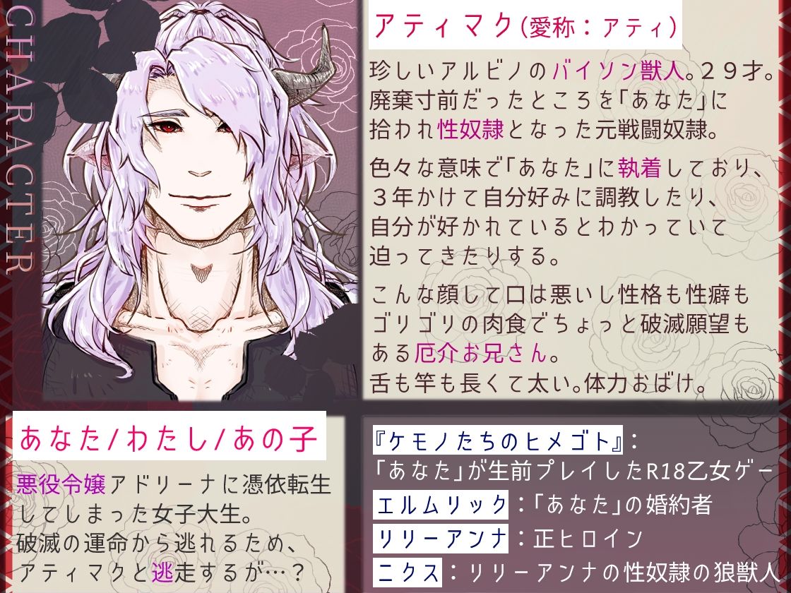 R18乙女ゲーの転生悪役令嬢ですが、なぜかモブですらない獣人性奴●の下剋上発情エッチで「幸せなお嫁さんEND」しちゃいました - サンプル画像 2