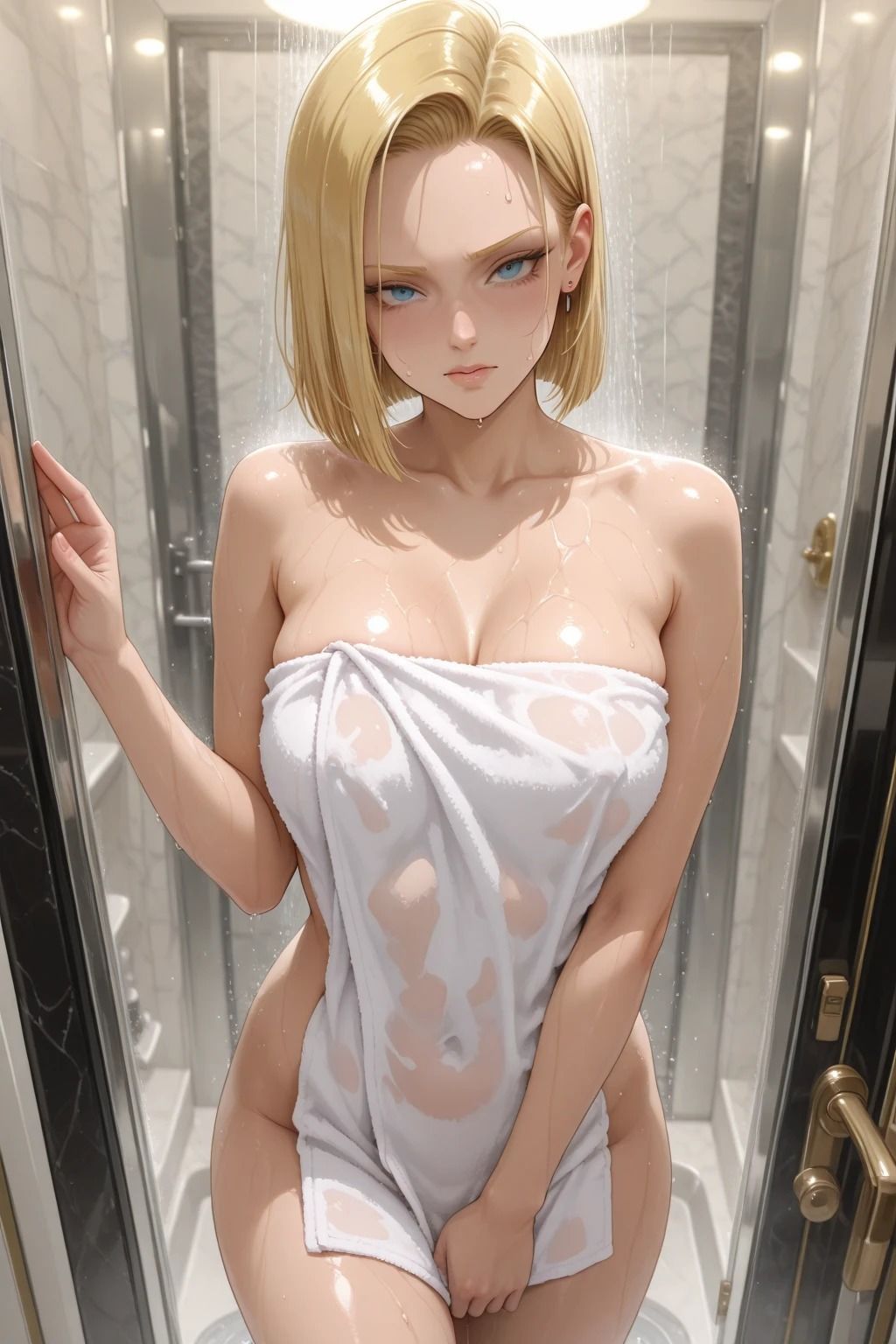 42枚【18号 ×ベジータ】大嫌いな上司に シャワー中に犯●れ、イラマ●オ、 生中出し、お掃除フ●ラの無限ループ 2 - サンプル画像 2