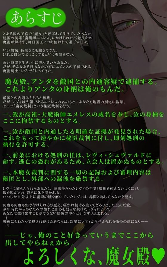 【絶倫×執着愛】ドッッSなイケメン騎士様の執着肉棒魔女裁判（はーと）好きっていうまで出られない肉体監獄限界孕ませエッチ【信じて慕ってたイケメン騎士に嫉妬で犯●れる】 - サンプル画像 2