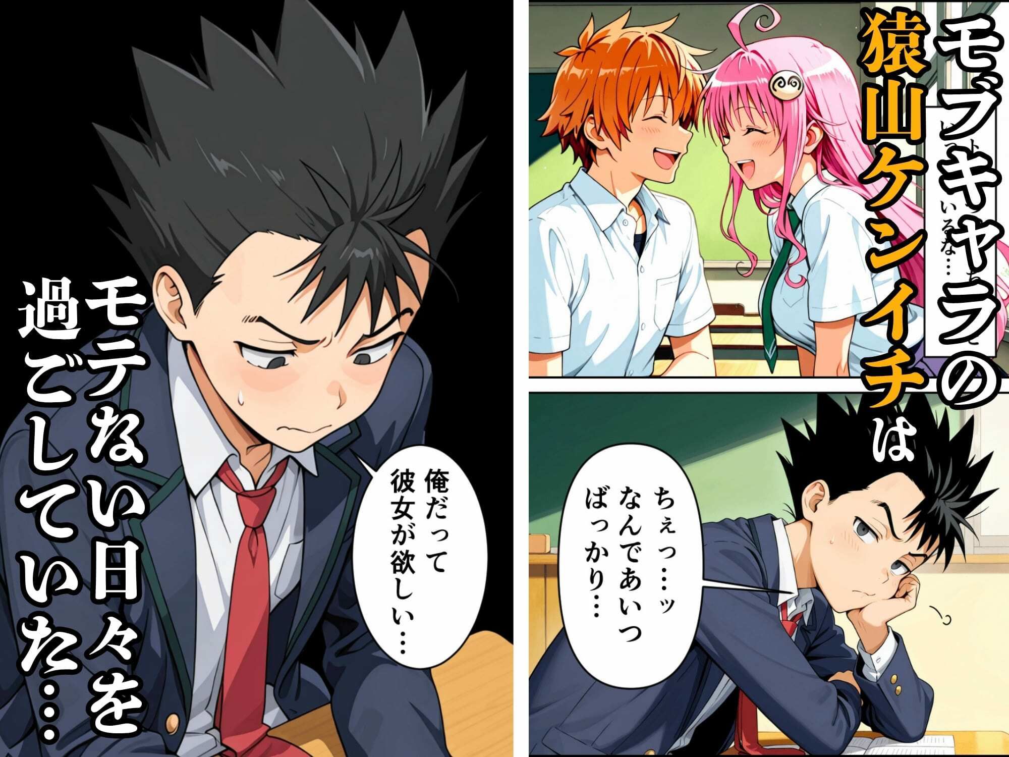 猿山が学園を支配しヒロインを蹂躙する話 - サンプル画像 1