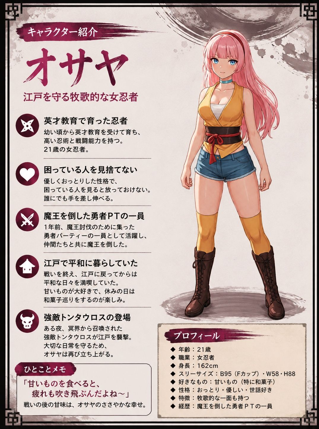 勇者PT壊滅計画 第一の標的・女忍者オサヤ - サンプル画像 1