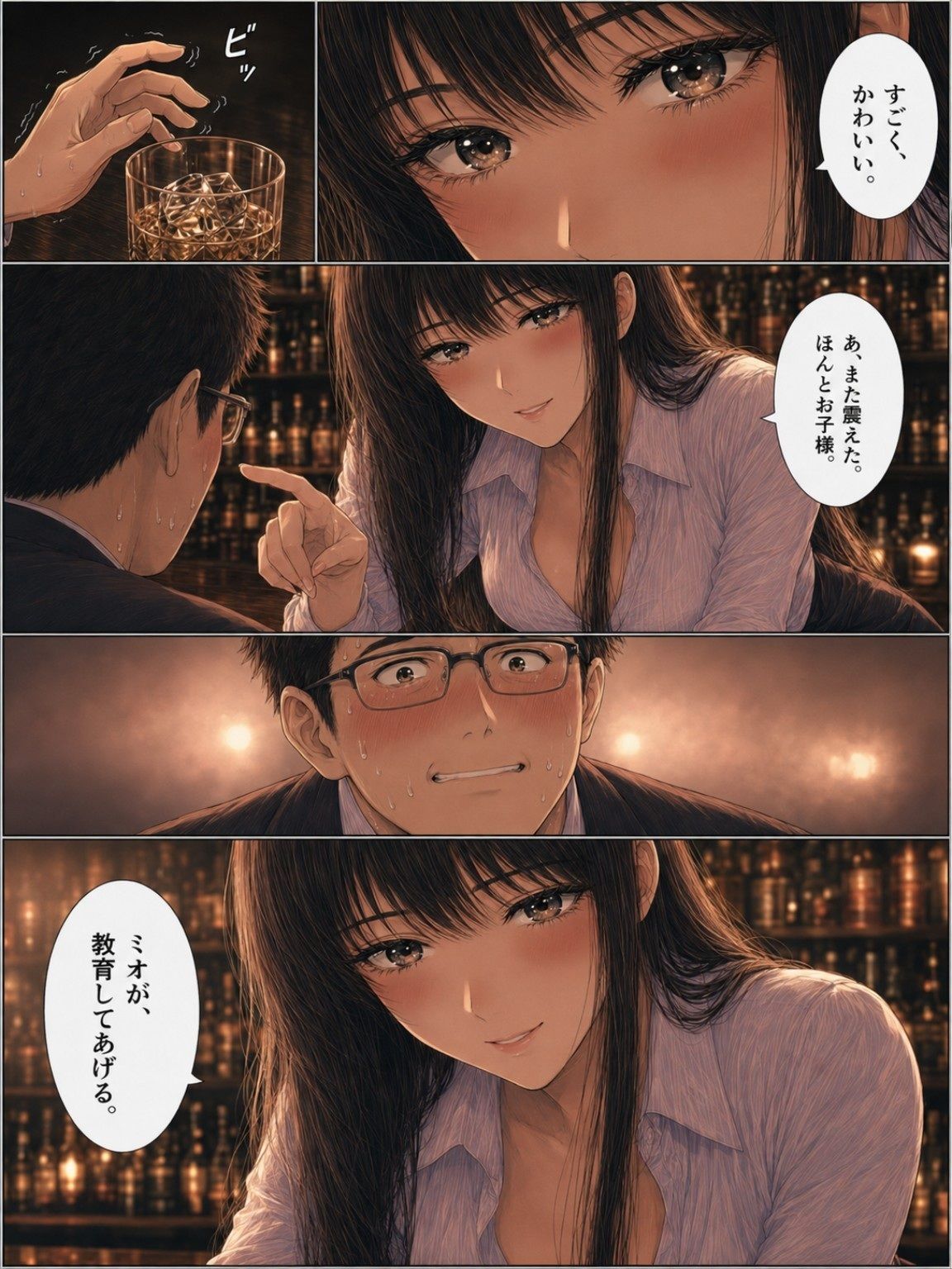 ガールズバーの美女にお子様扱いされて理性を溶かされた夜 〜冷酷な絶対支配 ミオ編〜【精神支配・言葉責め・貢ぎマゾ】 - サンプル画像 6
