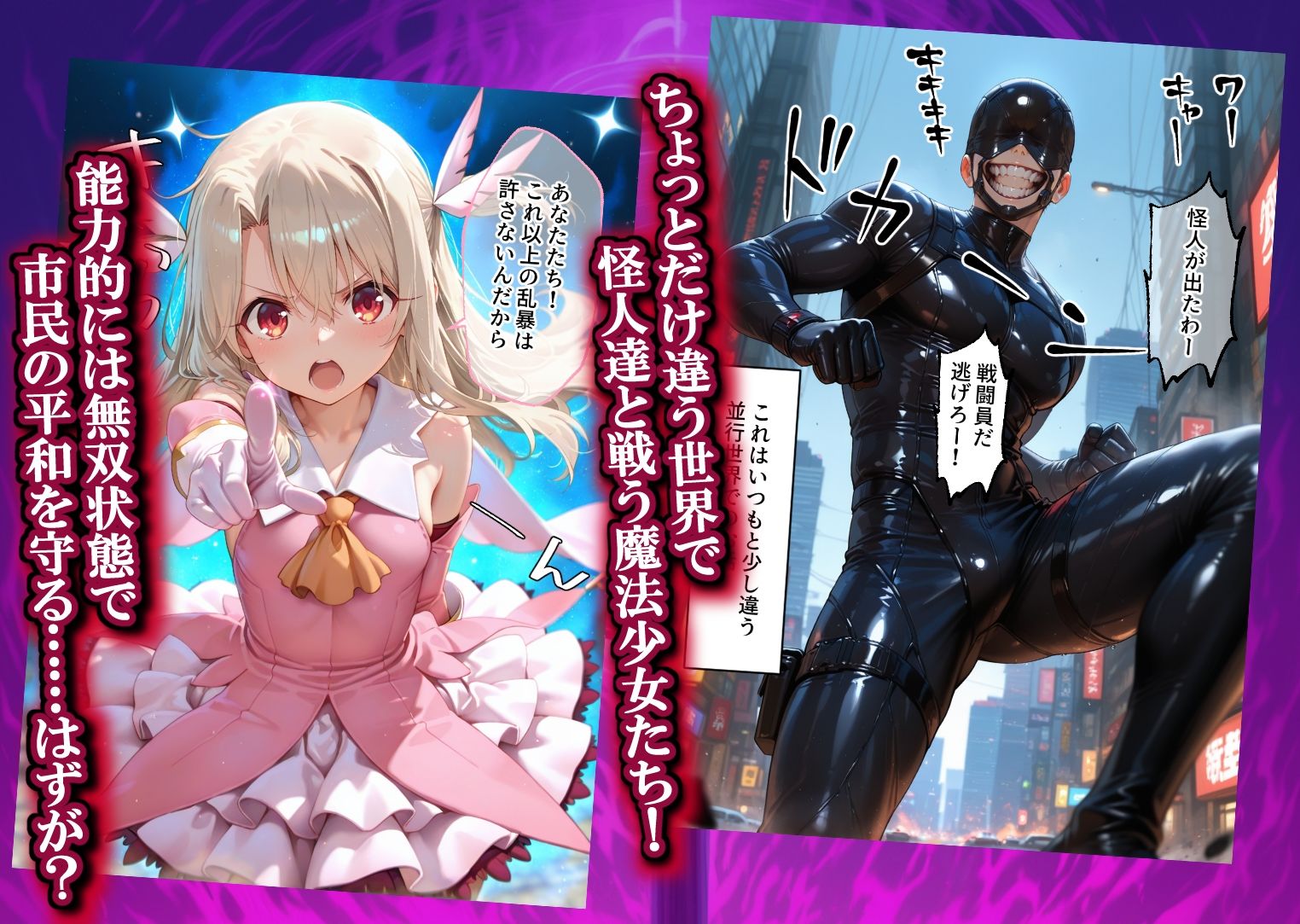 魔法少女  闇落ち  敗北ルートもう戻れない  繰り返される凌●と快楽で嫌なはずなのに… - サンプル画像 1