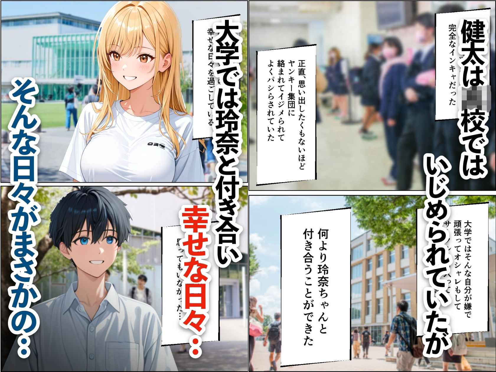 水着デート中の大好きな彼女を目の前で寝取られた話 - サンプル画像 2