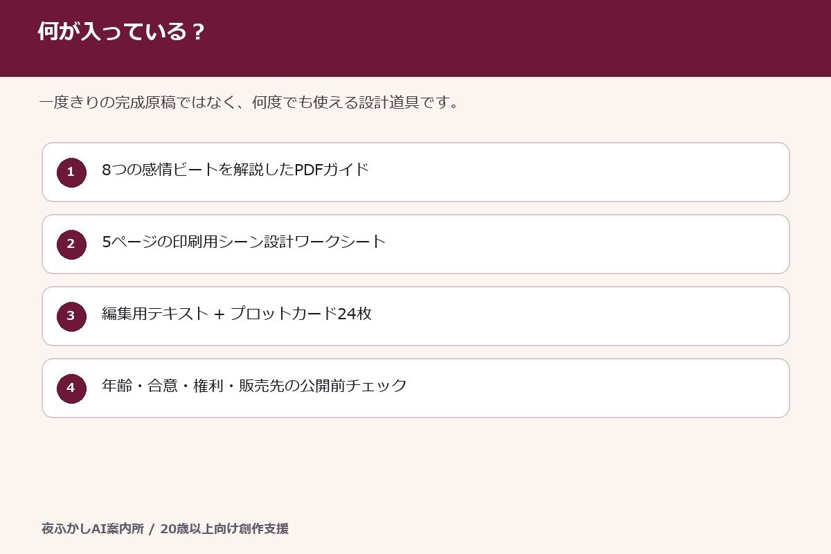 成人向け創作者用 同意から組み立てる 大人の恋愛シーン設計キット - サンプル画像 1