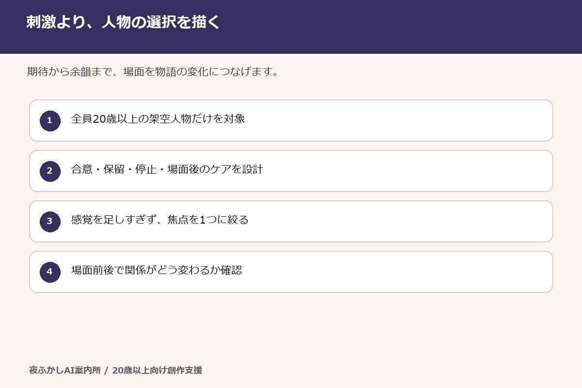 成人向け創作者用 同意から組み立てる 大人の恋愛シーン設計キット - サンプル画像 2
