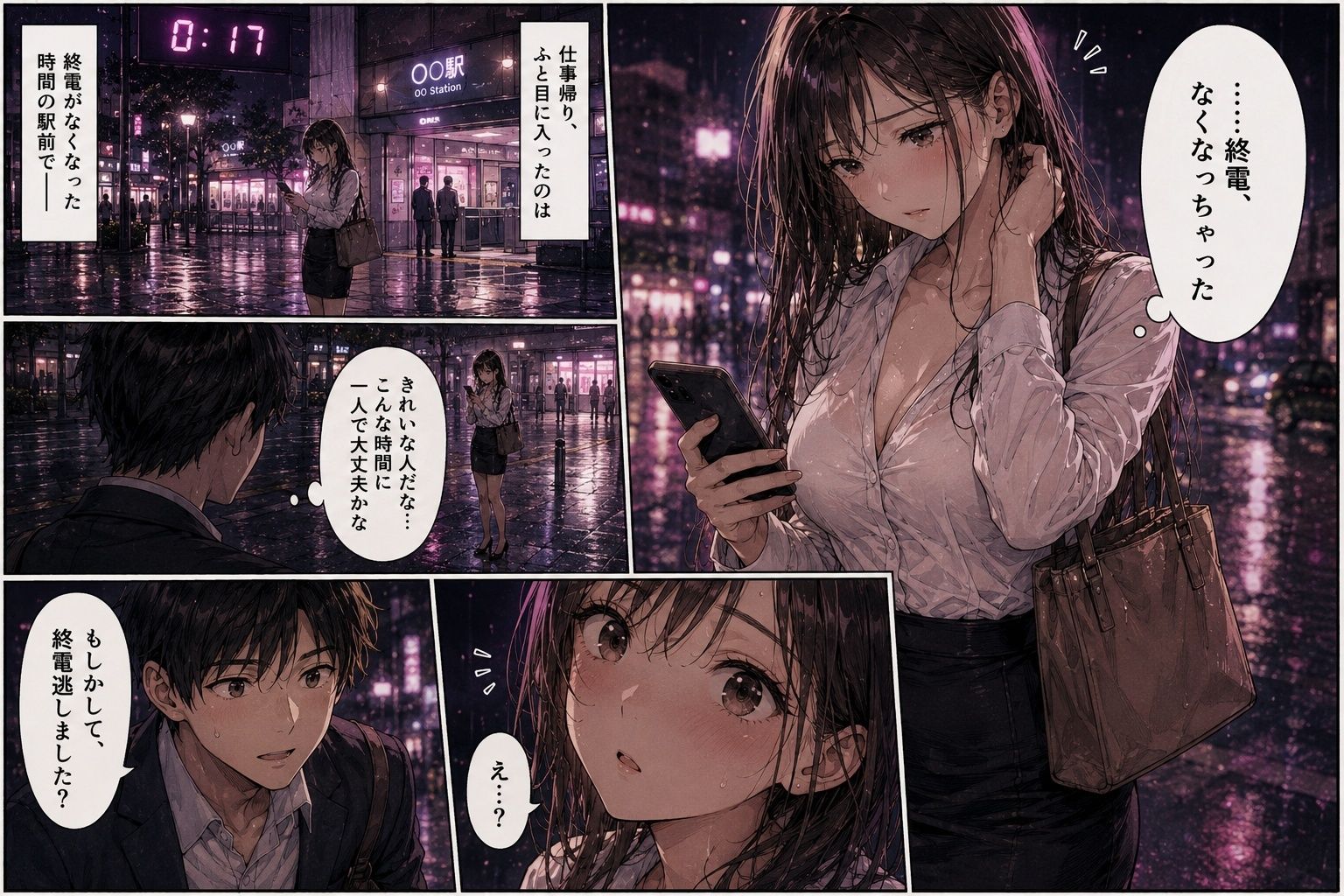 終電を逃した美女をナンパしてみた。 〜「帰れなくなっちゃった」彼女との長い夜〜 - サンプル画像 1