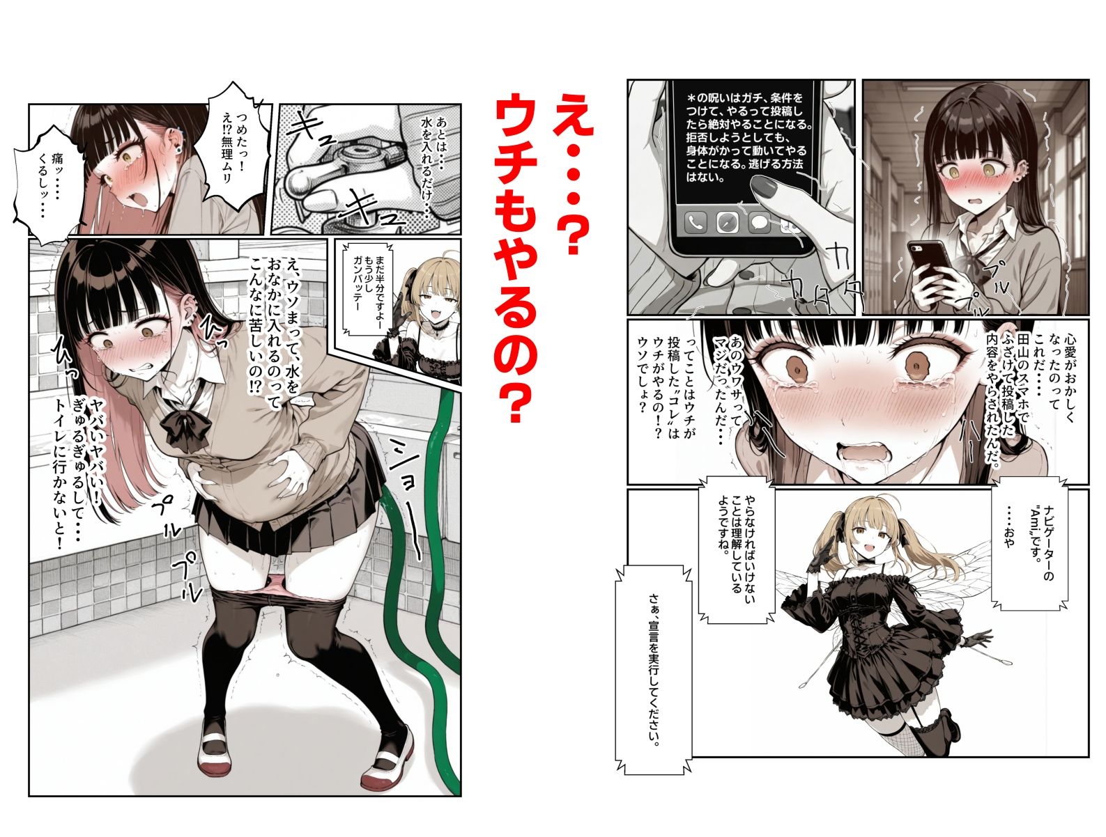 オタクにやさしくないギャル2不適切な投稿の責任を取って校内巡回異物排泄 - サンプル画像 3