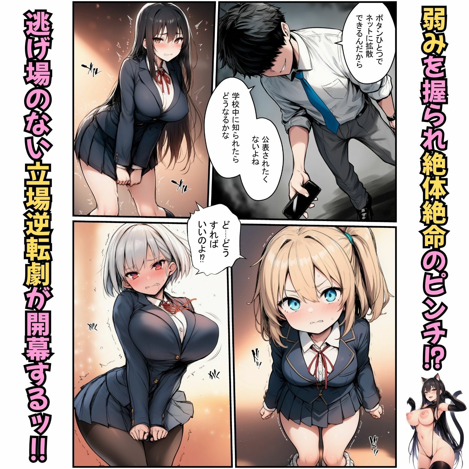 むっつり風紀委員が本性全開！過激コスプレでアヘ堕ち中出しハーレム - サンプル画像 4