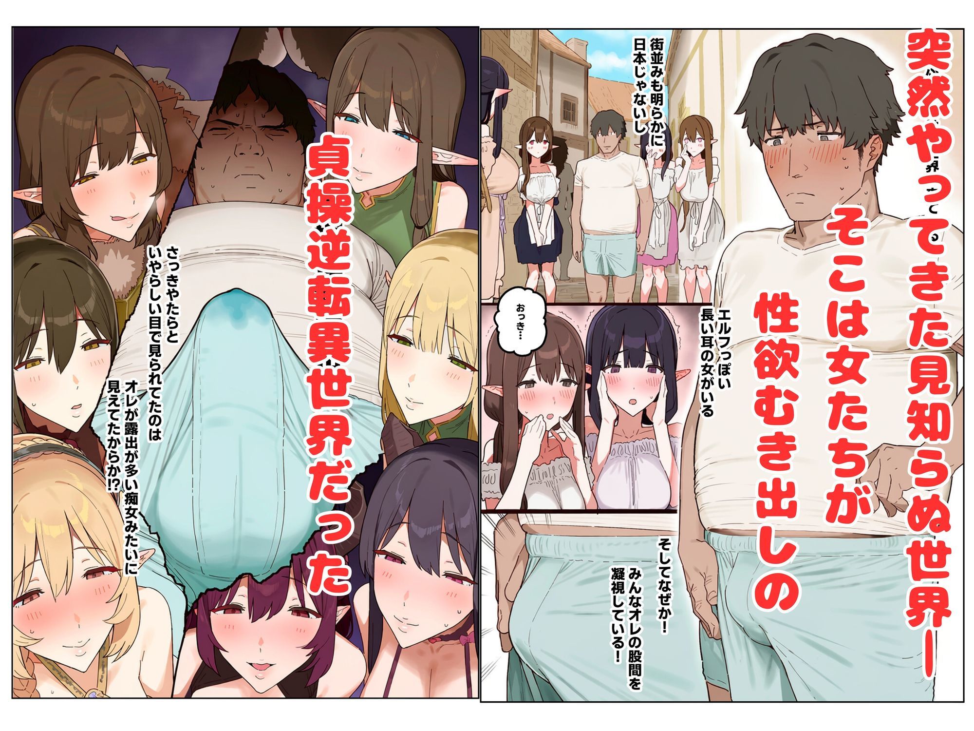貞操逆転異世界で種付けおじさんは無双する - サンプル画像 1
