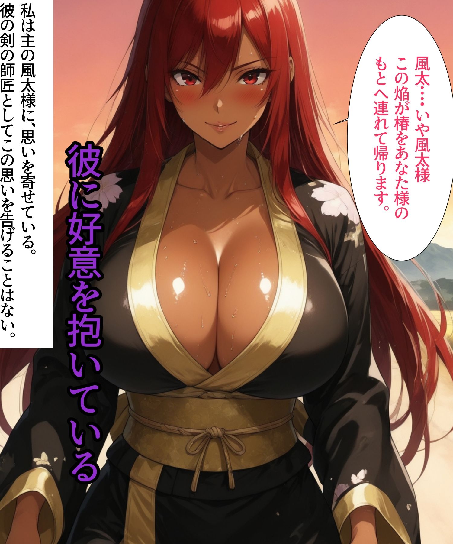 くノ一どすけべ修行  褐色爆乳師匠の巻 - サンプル画像 2