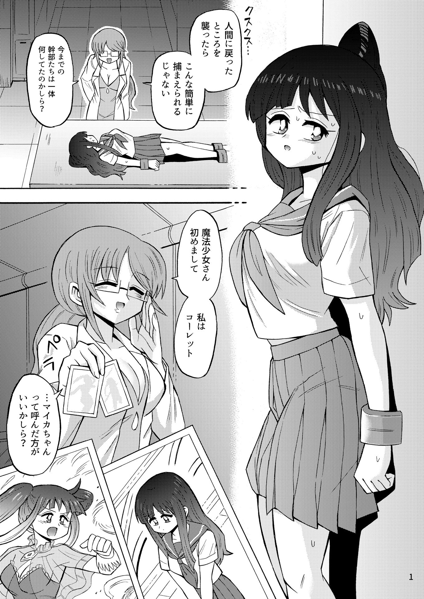 魔法少女をしていた女子校生捕まって種付けされる - サンプル画像 1