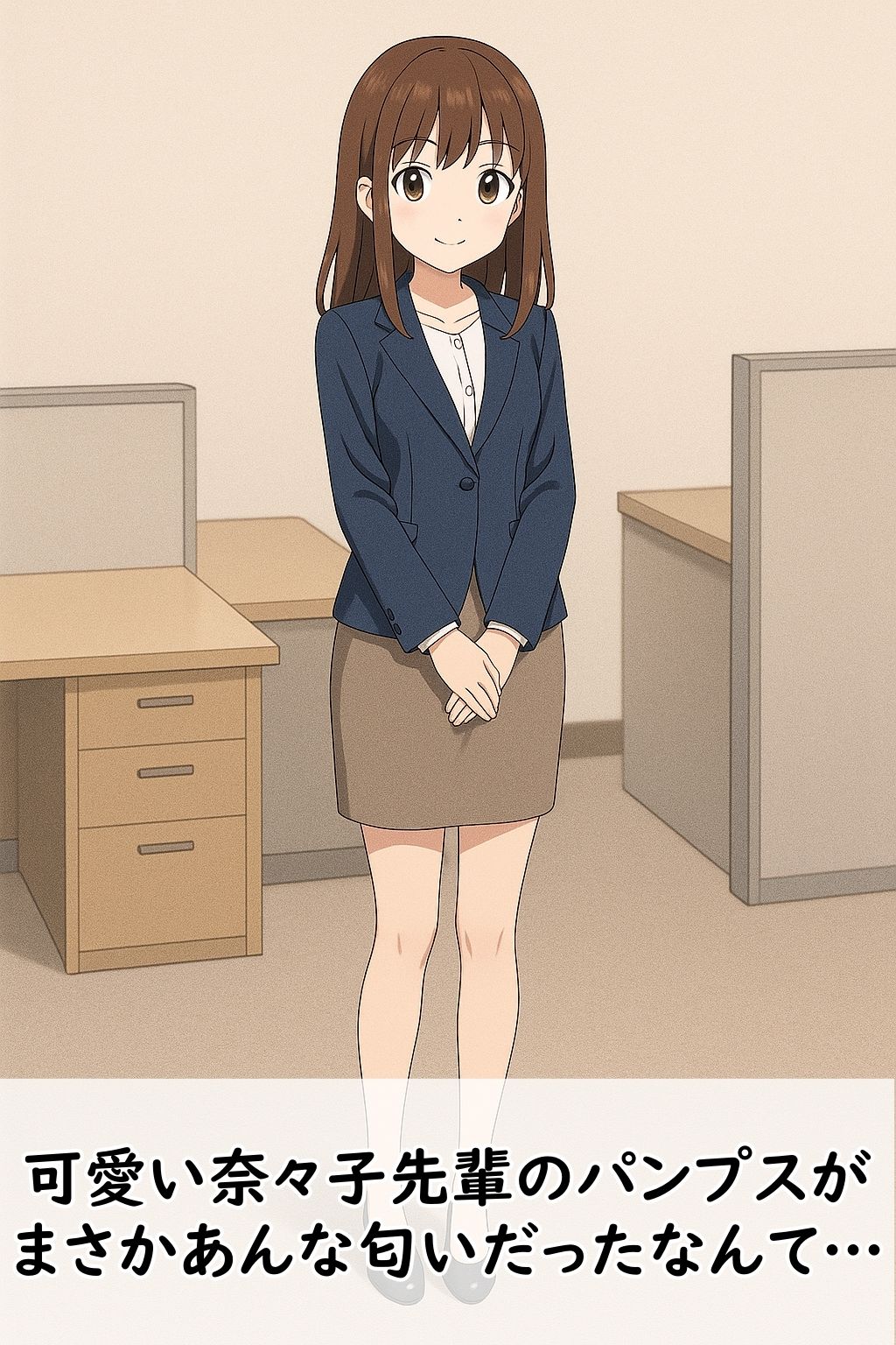 【足の匂いフェチ】憧れの奈々子先輩のパンプスの匂いと抑えられない欲望 - サンプル画像 1
