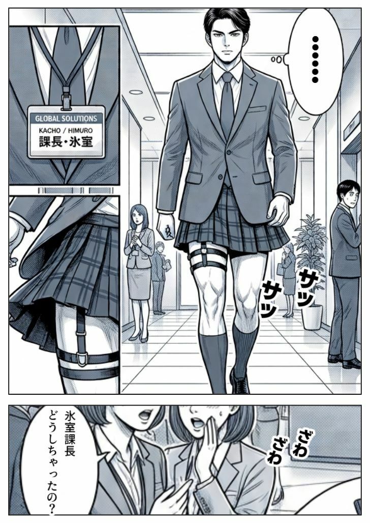 片思い中の課長はなぜかミニスカートです - サンプル画像 1