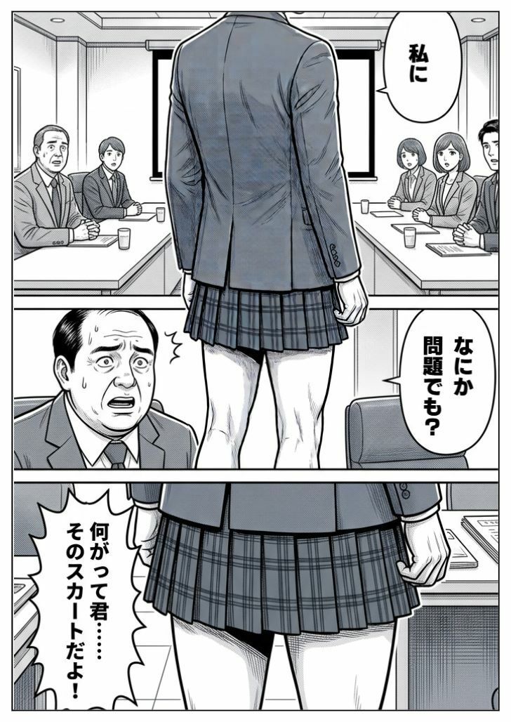 片思い中の課長はなぜかミニスカートです - サンプル画像 3