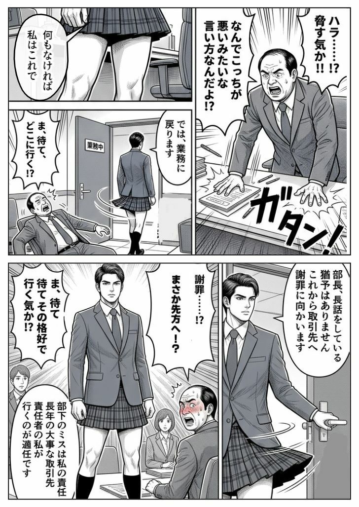 片思い中の課長はなぜかミニスカートです - サンプル画像 5
