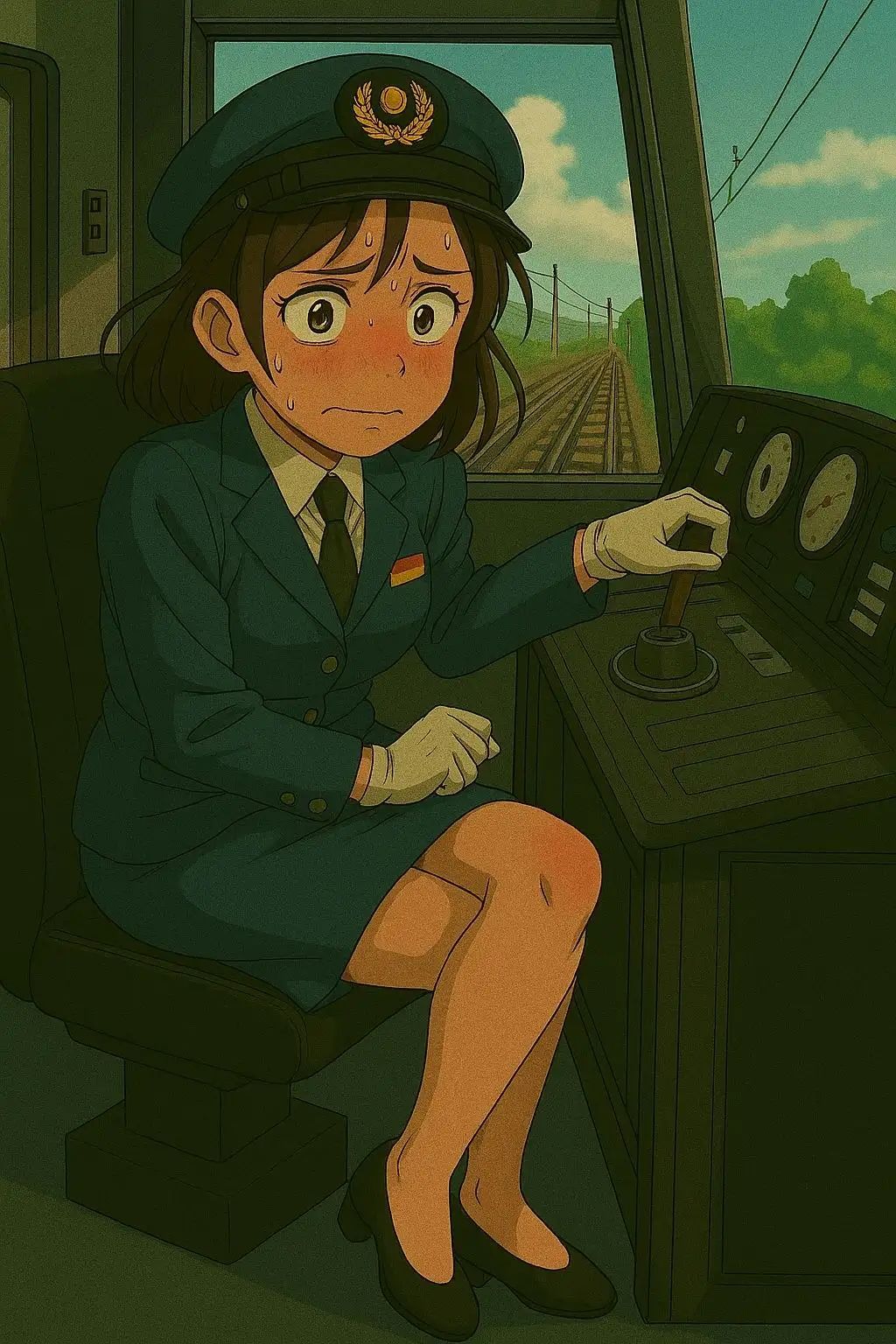 美人運転士 おしっこ発射5秒前 - サンプル画像 1