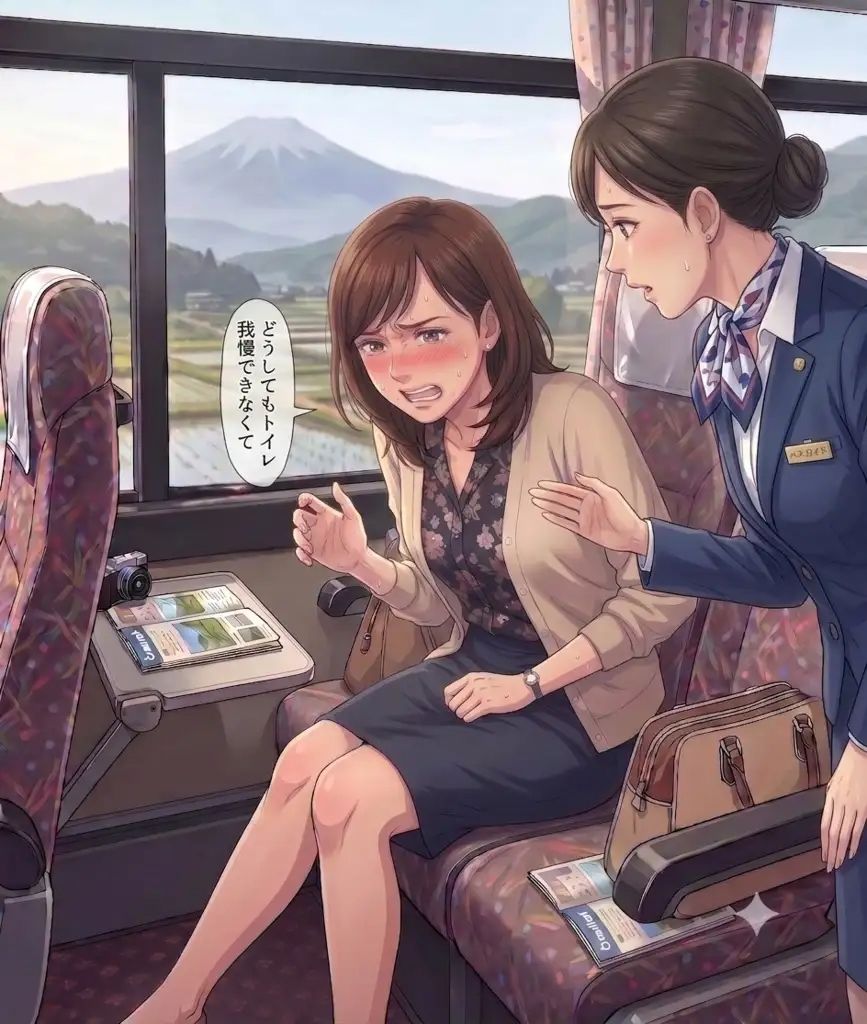 アラフィフ美魔女 おしっこ漏れそうで大ピンチ！ - サンプル画像 1