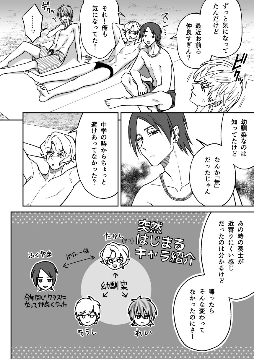 付き合って2ヶ月めのギャル男と砂浜でいちゃいちゃ - サンプル画像 5