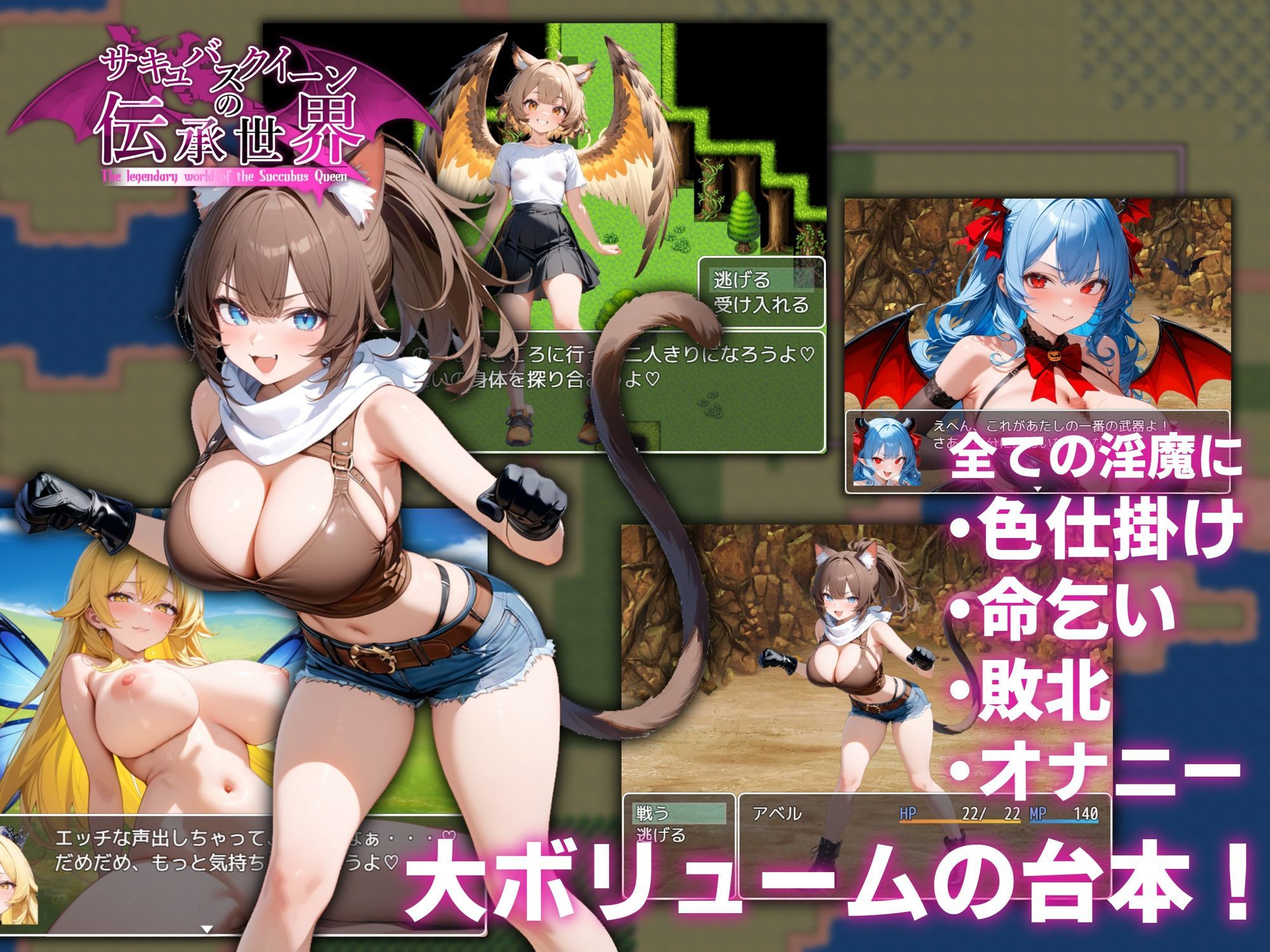 サキュバスクイーンの伝承世界〜マゾと淫魔と誘惑レベルドレイン色仕掛け〜 - サンプル画像 1