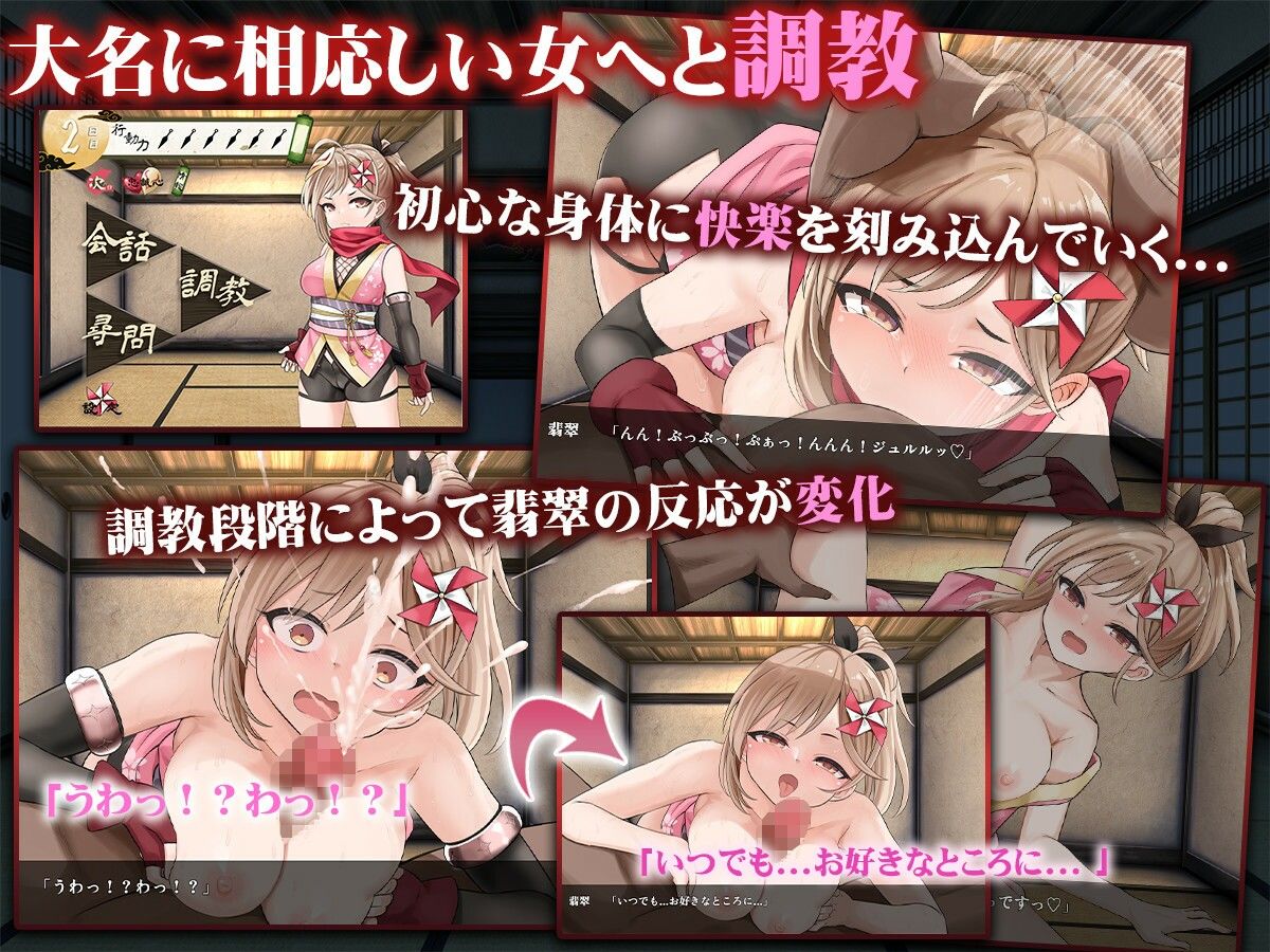 蜜壺の檻〜囚われくのいちの献上録〜 - サンプル画像 2