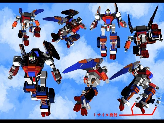 クリップスタジオ専用3D可動オブジェクトのロボット - サンプル画像 1