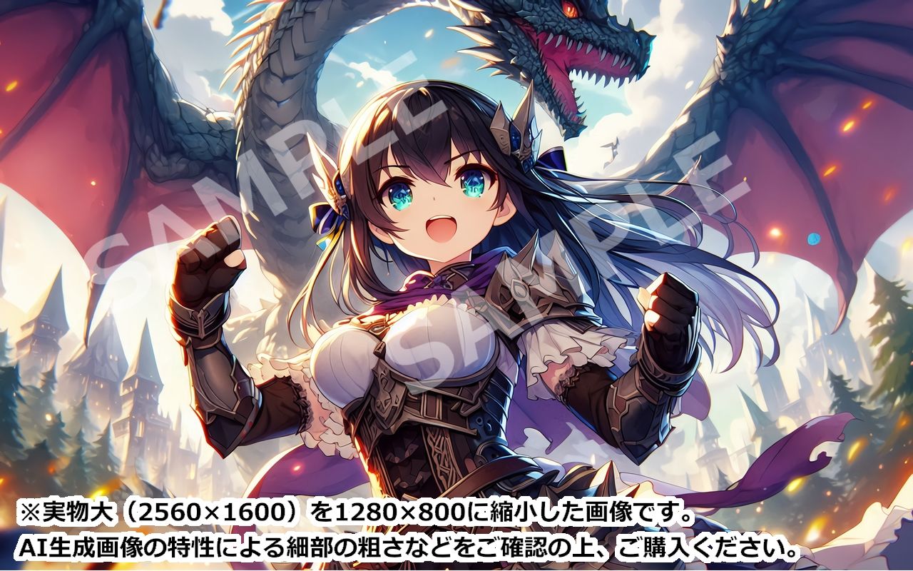 萌え系美少女ファンタジーイラスト素材集「ドラゴン使い」 - サンプル画像 4