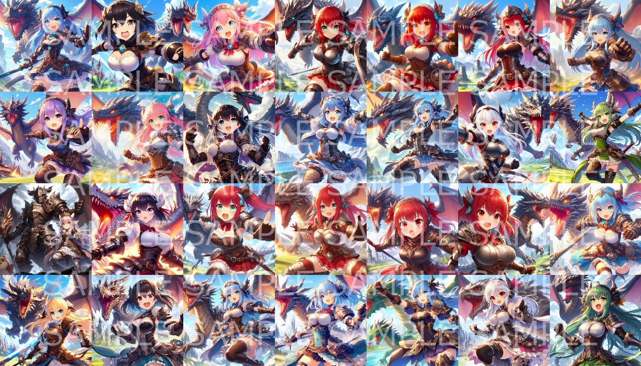 萌え系美少女ファンタジーイラスト素材集「ドラゴン使い」 - サンプル画像 6