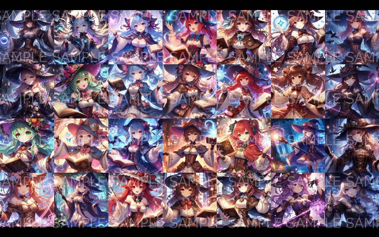 萌え系美少女ファンタジーイラスト素材集「魔法使い」 - サンプル画像 6