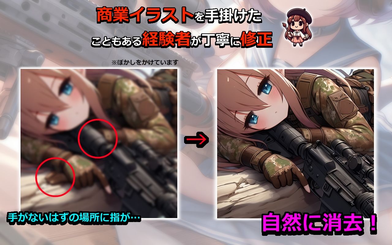 萌え系美少女ファンタジーイラスト素材集「スナイパー」 - サンプル画像 2